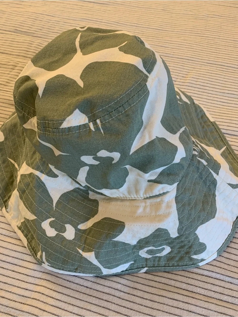 Volcom Green and White Camo Kids Bucket Hat